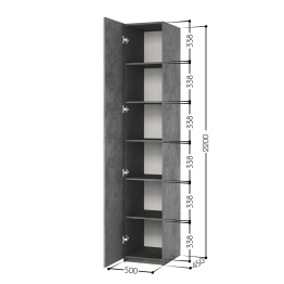 Шкаф с полками ШСП-1 50х45