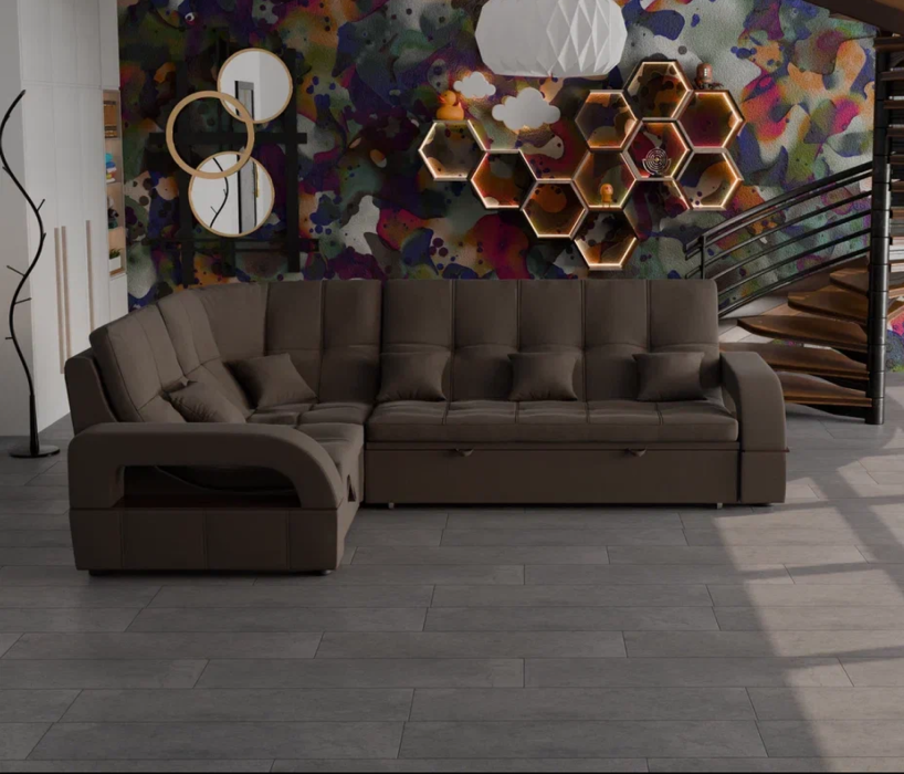 Диваны угловые в гостиную, Модульный диван Майами-3,микровелюр,антивандальная и водостойкая ткань,венеция