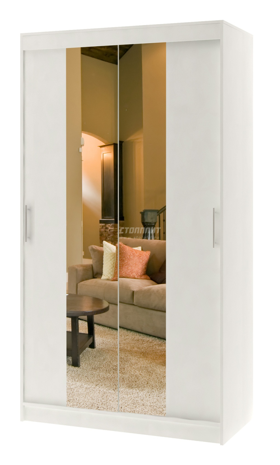 Shkaf Kupe Rif 2 Zerkalo Variant 4 Gabarit 1200h600h2500 Belyj Kupit Za 24181 Rub V Internet Magazine S Dostavkoj V Moskva I Oblast I Sborkoj