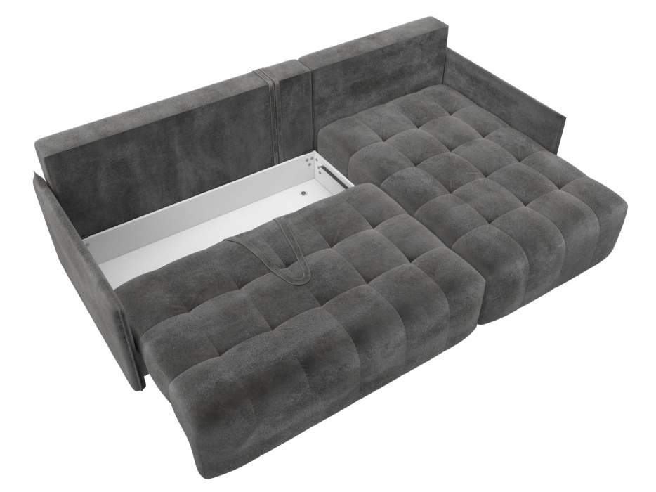 Диваны угловые в гостиную, Диван угловой Лига-054 НПБ угол универсальный, велюр TOWER