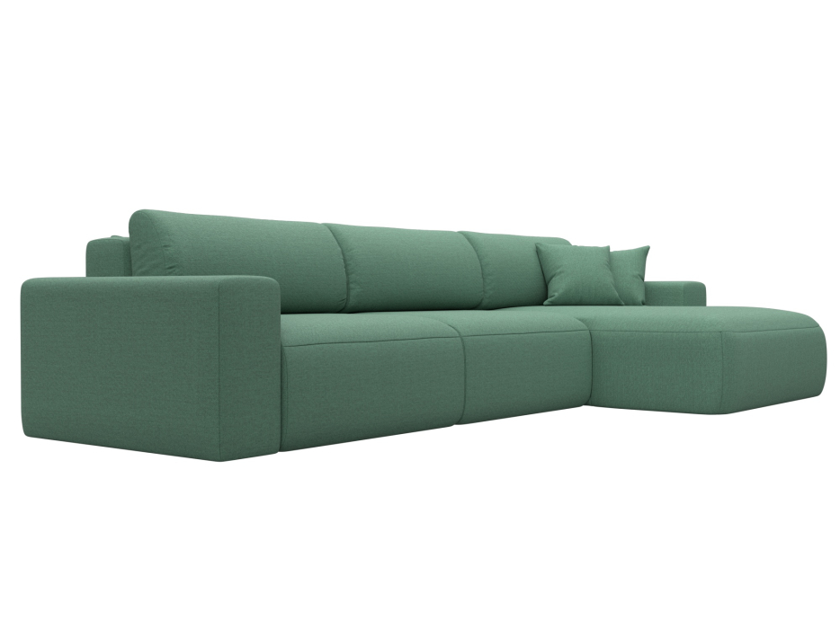 Диваны угловые в гостиную, Диван угловой Лига-036 НПБ Классик Лонг правый угол, рогожка Амур