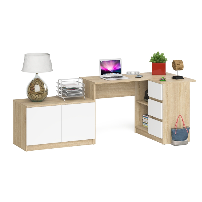 Угловые, Тумба широкая Мори 900 и угловой стол компьютерный Мори правый