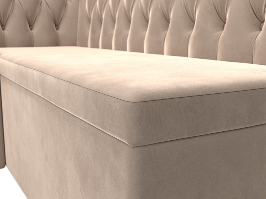 Диваны угловые кухонные, Кухонный угловой диван Мирта левый угол, велюр