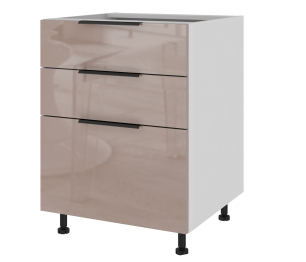 Тумба напольная с 3-мя ящиками Тандембокс 60 х 82 см Коктейль