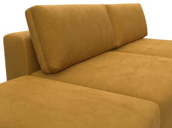 Диван прямой модульный с пуфом Лига-060 НПБ, велюр BRUT