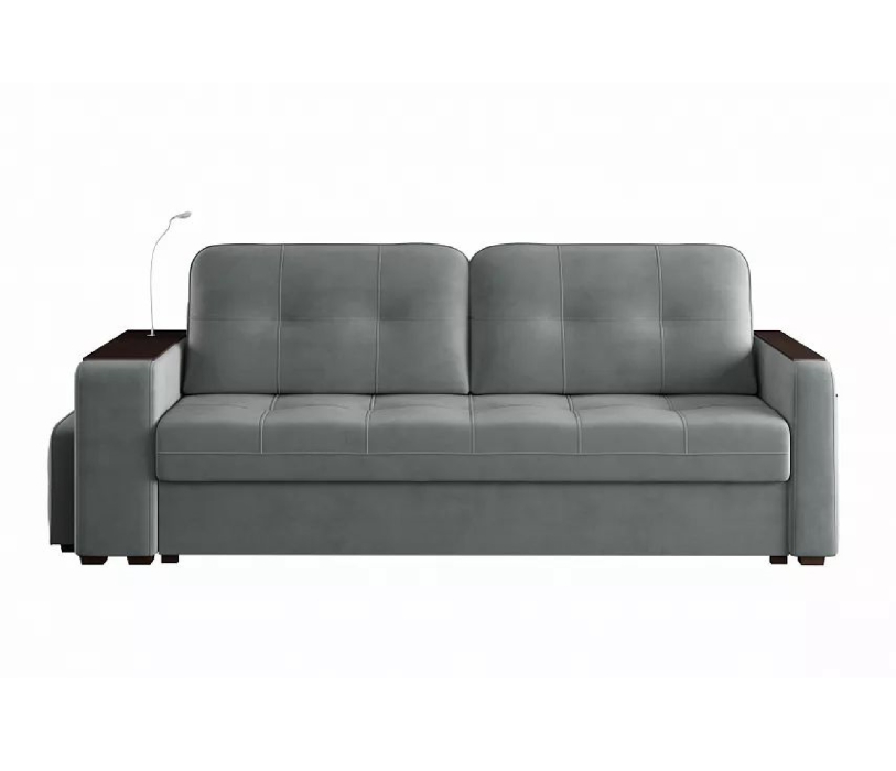 Диваны с ящиком для белья, Диван-кровать прямой Smart 4 пуф слева Велюр