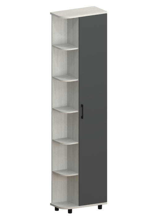 Шкафы одностворчатые, Модульная система Грейс Шкаф ШК-5025  Снежный Ясень