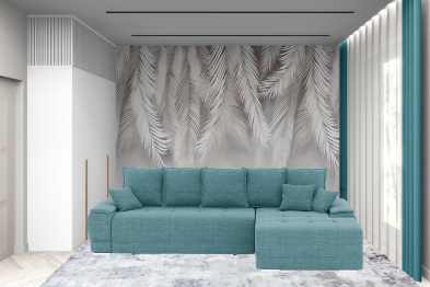 Диван-кровать угловой Нордвикс ПБ, рогожка