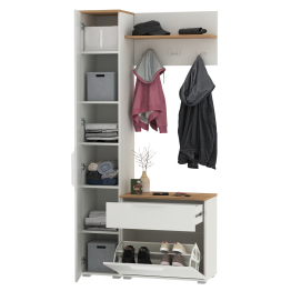 Шкаф-пенал с обувницей и вешалкой для оджеды с полкой Октава.