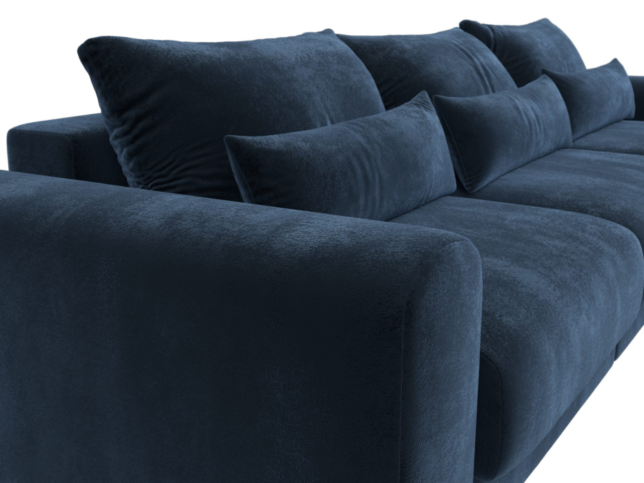 Диваны угловые в гостиную, Диван угловой Лига-056 НПБ Лонг угол универсальный, велюр TOWER