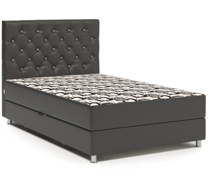 Мягкая кровать, Кровать тахта Шармэль Люкс 120 с подъемным механизмом, шенилл / экокожа