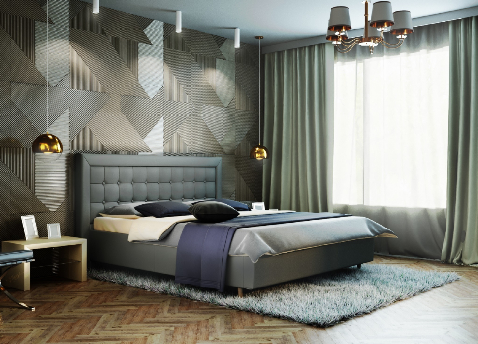 Кровати с мягким изголовьем, Кровать двуспальная Венера-8(2) 140х200