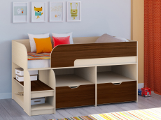 Кровати-чердаки, Кровать-чердак Астра 9 V6 Дуб молочный