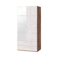 Для одежды, Монреаль (09) Шкаф для одежды с ящик 2-х дверный с зеркалом