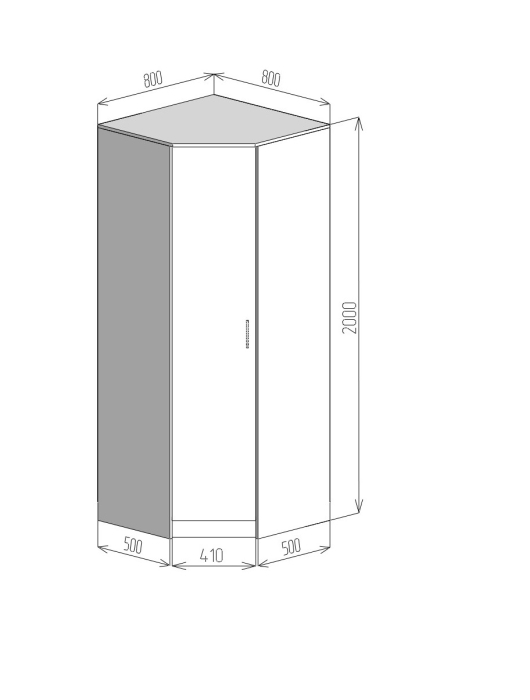 Для одежды, Шкаф Фреш угловой УФР 1-1