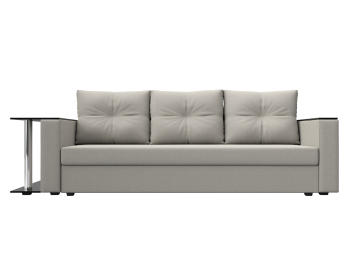 Диван прямой Атланта со столом слева, рогожка Амур