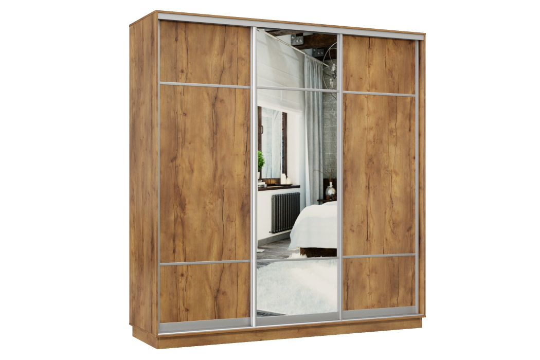 Шкафы-купе 3-х дверные, Шкаф-купе Премьер Лайт 35 (08;11;08) трехдверный