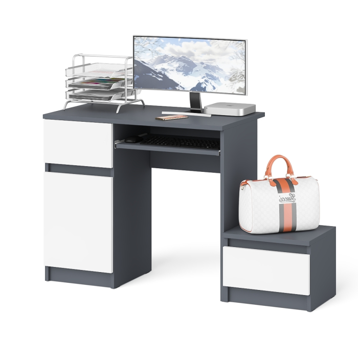 Прямые компьютерные столы, Стол компьютерный Мори МС-1 левый с тумбой