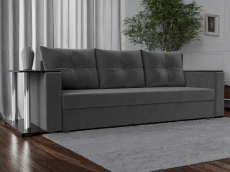 Диваны еврокнижки, Диван прямой Атланта со столом слева, велюр