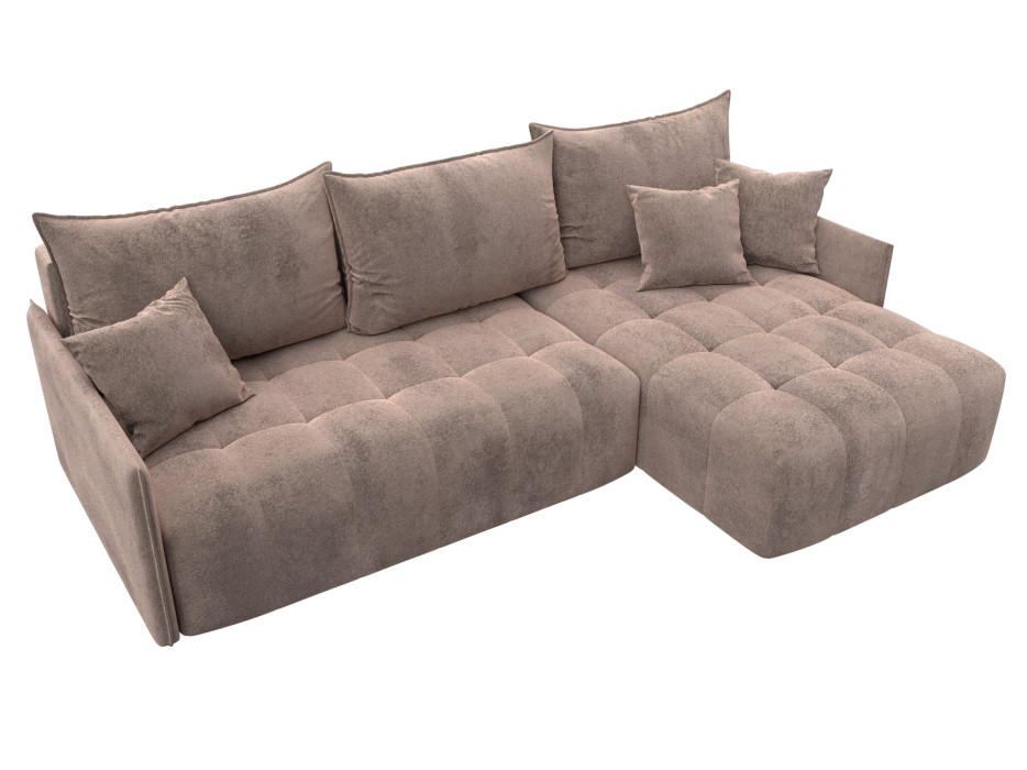 Диваны угловые в гостиную, Диван угловой Лига-054 НПБ угол универсальный, велюр TOWER