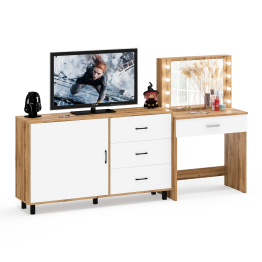 Комод ящики и дверка 122-1504 и туалетный столик с подсветкой СТ-4