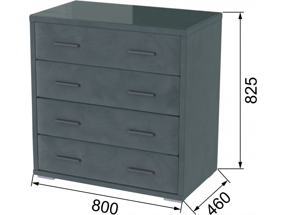 Комоды, Комод интерьерный со стеклом