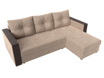 Угловой диван Валенсия Лайт правый угол, велюр