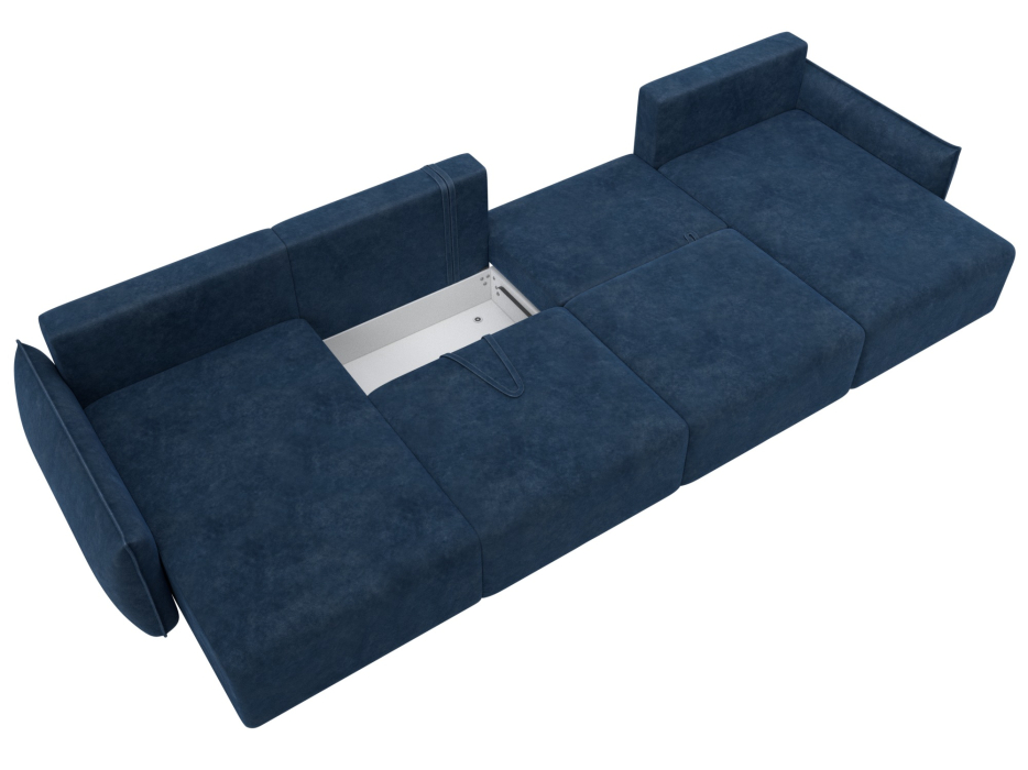 Диваны еврокнижки, Диван П-образный Лига-051 НПБ Лонг, велюр BRUT