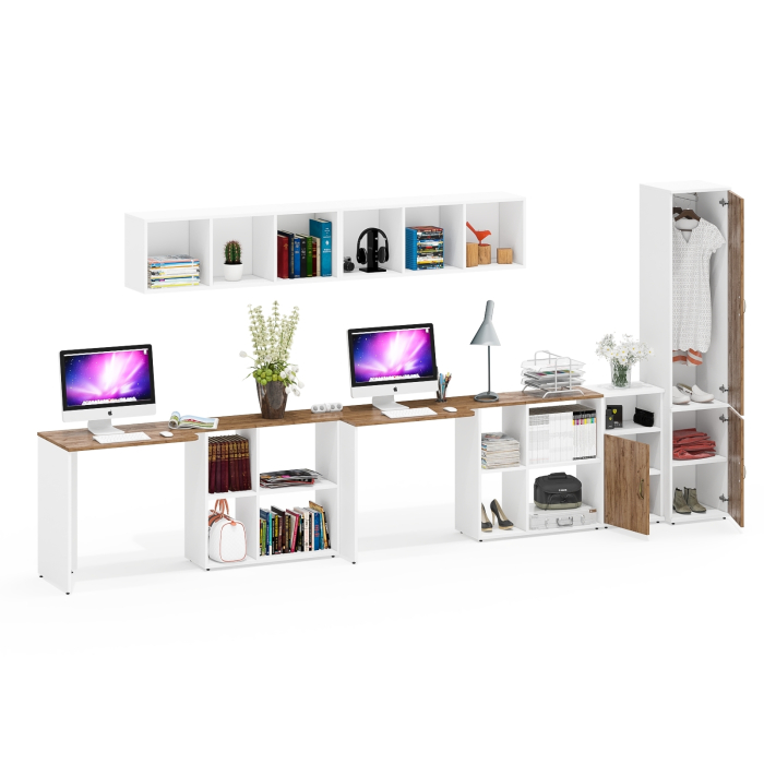 Домашние кабинеты, Корпусная мебель в домашний кабинет для двоих Лидер-8 № 33