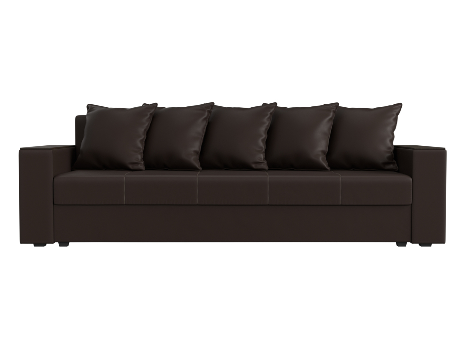 Диваны прямые, Диван прямой Дубай Лайт полки слева, экокожа