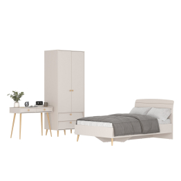 Столик с кроватью на 1200 Афина и шкаф-комодом двухдверным