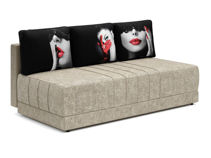 Диваны прямые, Диван-кровать Страйк, еврокнижка, велюр