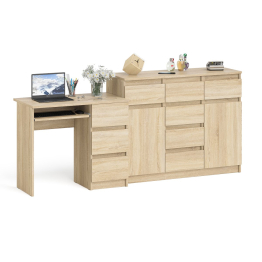 Комод-тумба Мори 1200 и компьютерный стол Мори МС-6 правый