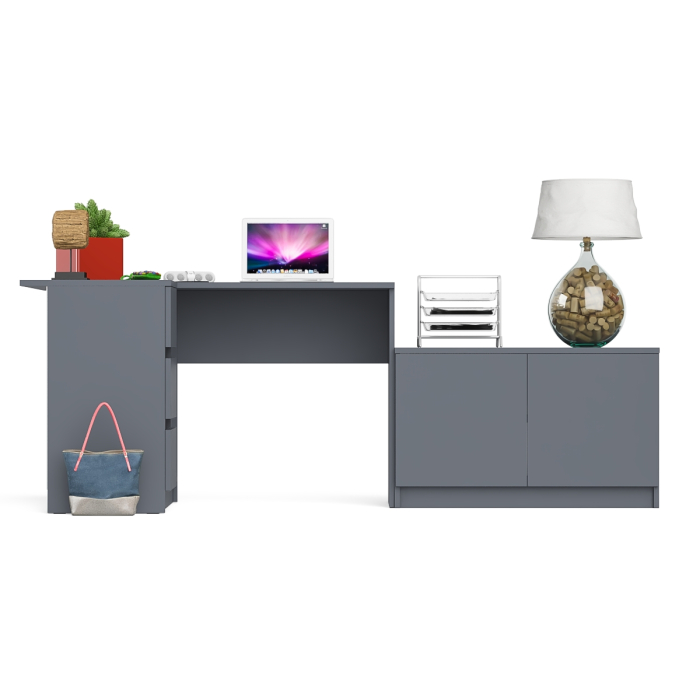 Угловые, Компьютерный угловой стол левое исполнение с широкой тумбой Мори МА-900