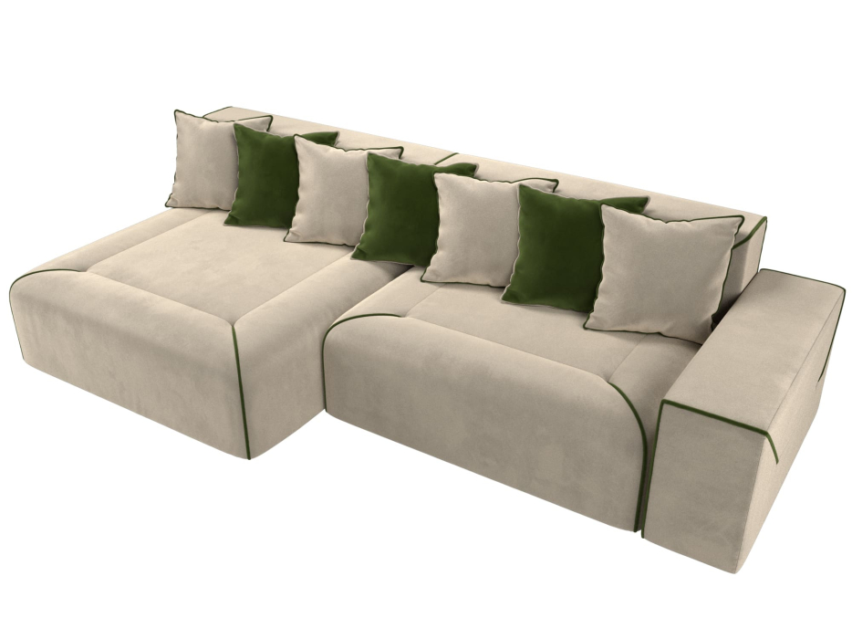 Диваны угловые в гостиную, Диван угловой Кёльн, микровельвет, левый угол