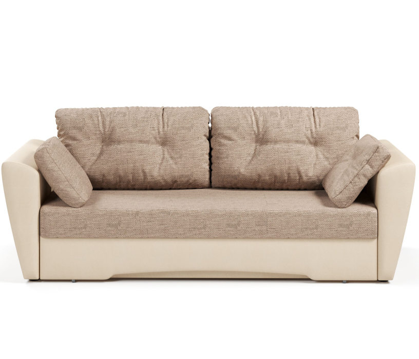 Диваны прямые, Диван-кровать прямой Амстердам еврокнижка,рогожка+экокожа