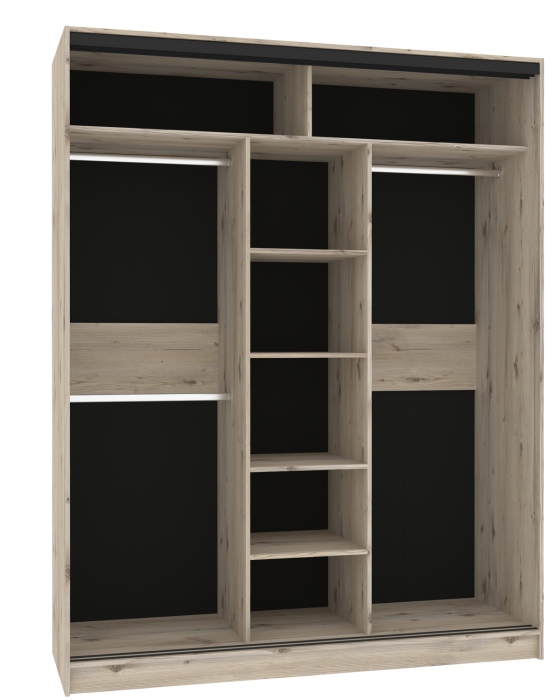 Шкафы-купе, Шкаф-купе 3-дв  Домашний 1800 лдсп/лдсп  (в2295*ш1800*г595)