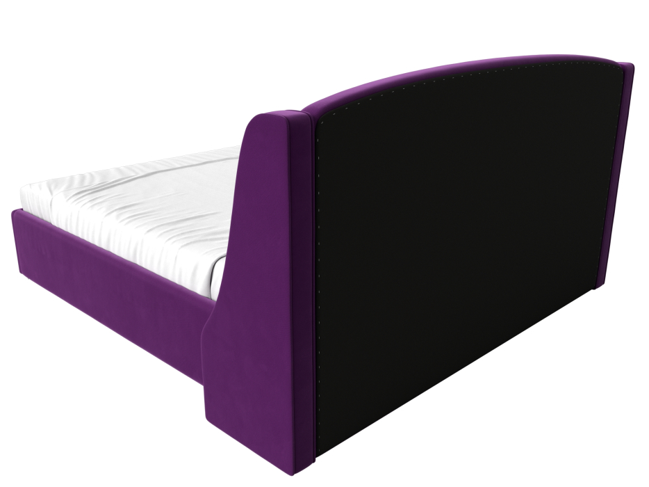 Мягкая кровать, Кровать интерьерная Лотос 160, микровельвет