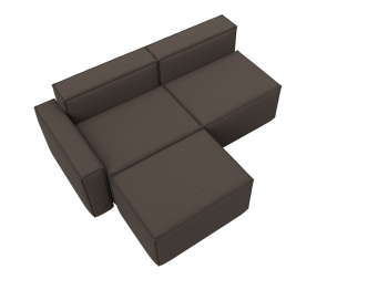 Диван угловой модульный Лига-063 угол левый, рогожка Амур