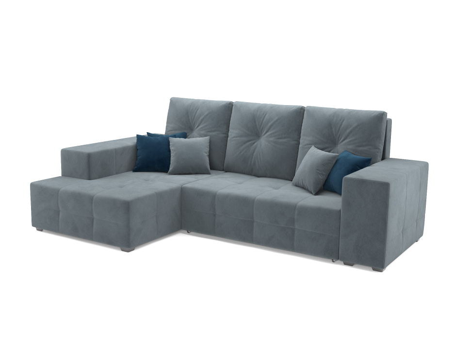 Диваны угловые в гостиную, Диван угловой Монреаль Левый угол (Велюр)