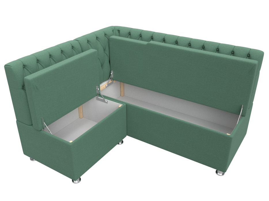 Кухонные уголки, Диван кухонный угловой Мирта левый угол, рогожка Амур