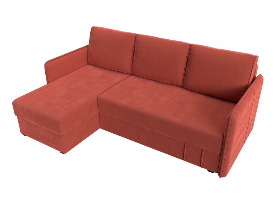 Диваны угловые в гостиную, Угловой диван Слим левый угол, микровельвет