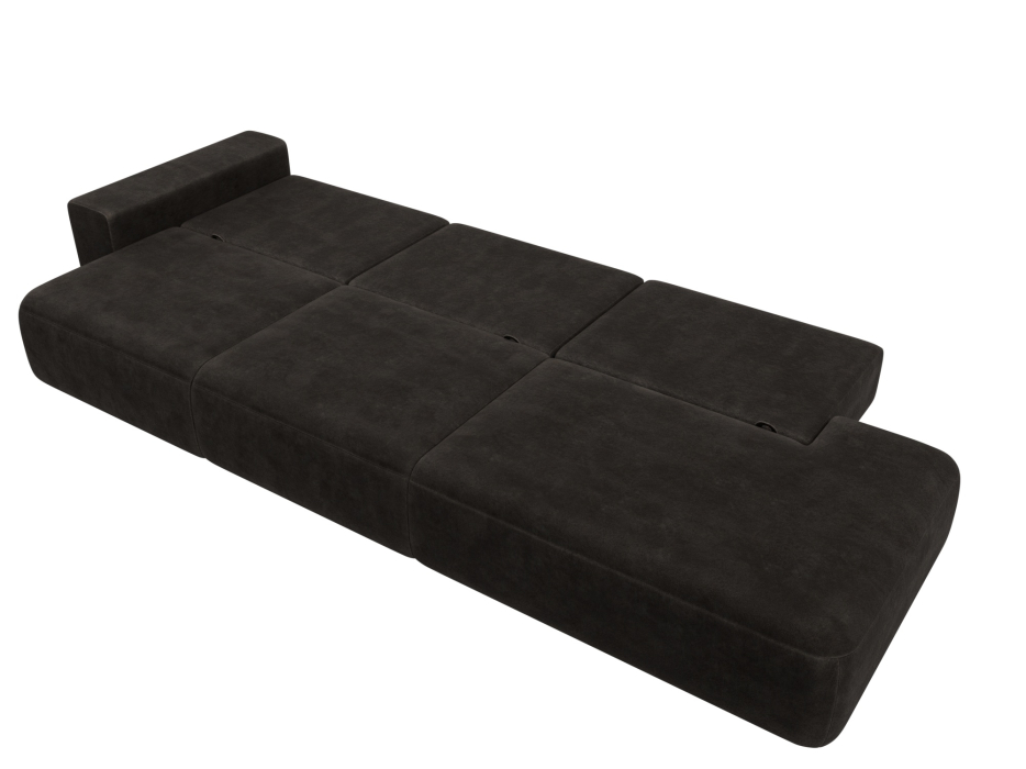 Диваны еврокнижки, Диван прямой Лига-036 НПБ Модерн Лонг подлокотник слева, велюр BRUT