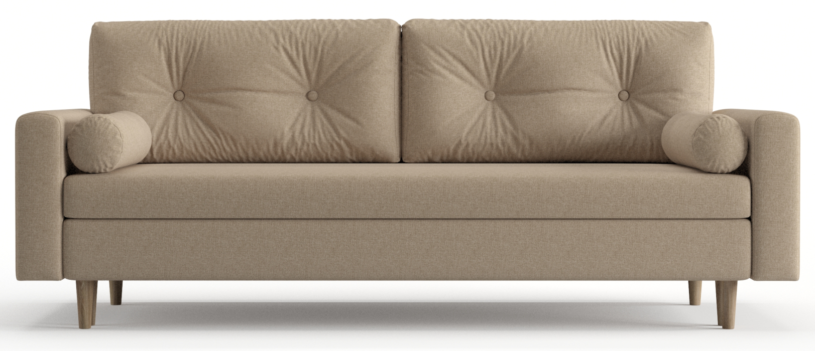 Диваны еврокнижки, Диван-кровать Таврида, пружинный блок, рогожка