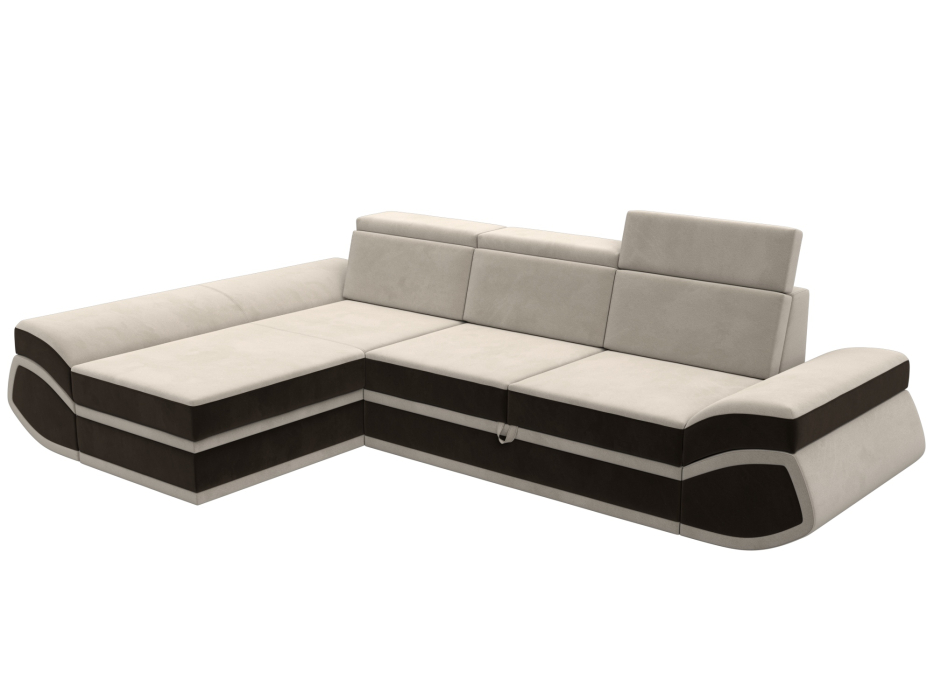 Диваны угловые в гостиную, Диван угловой Лига-032 левый угол, микровельвет