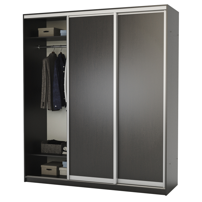 Шкафы-купе, Шкаф-купе 3-х дв. Премиум с полками и со штангами 180х60х220