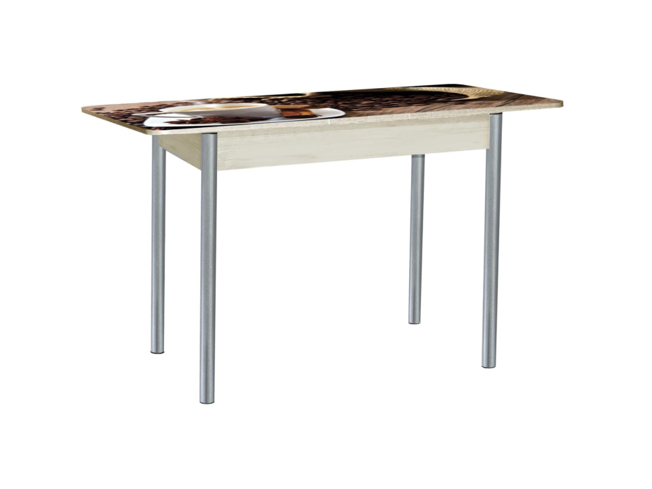 Обеденные столы, Нью йорк стол обеденный раздвижной фотопечать опора серебристый металлик