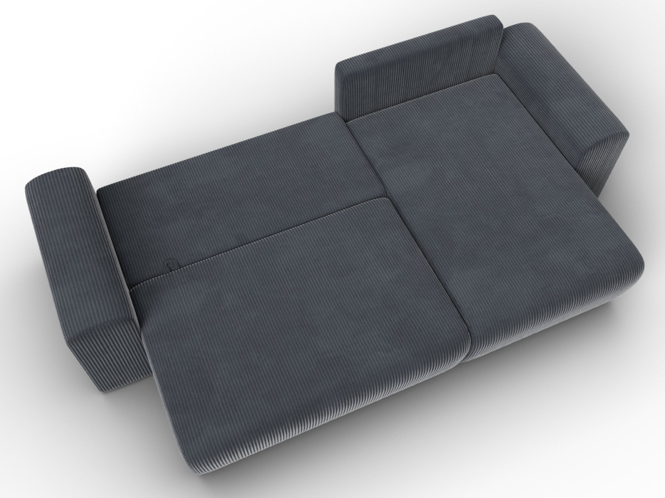 Диваны угловые в гостиную, Диван угловой Лига-099 угол универсальный, велюр Vertical Slim