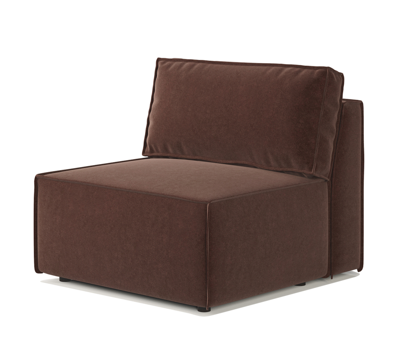 Диваны угловые в гостиную, Диван модульный Шарм 25 116х95х70 см, правый, велюр