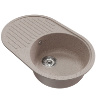 Кухонные мойки, Мойка ML-GM16 овальная с крылом, 730*460*180мм NEW*